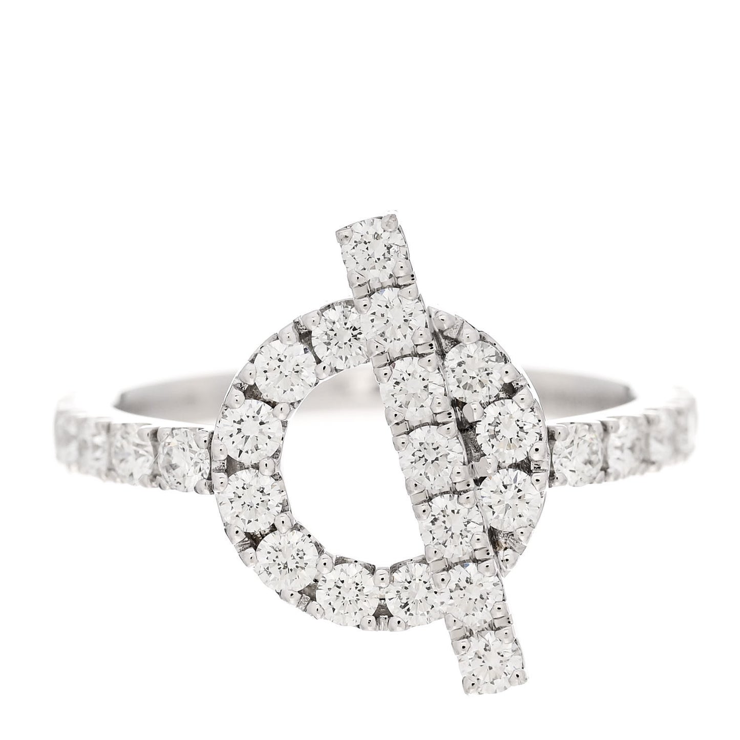 18K White Gold Diamond Finesse Ring 51 5.75
