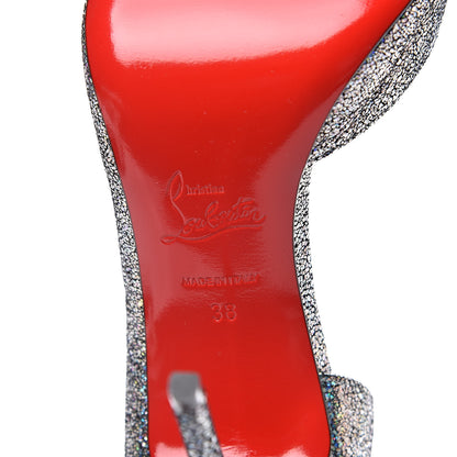 Christian Louboutin Nappa Mica Iriza 100 Pumps 38 Silver 6 of 7