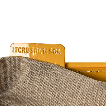 Burberry Patent Lilford Check Crossbody Bag Yellow 9 of 17