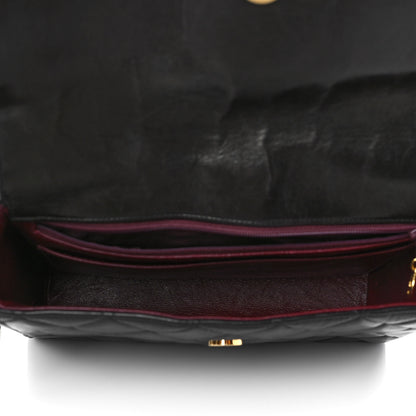 Chanel Lambskin Quilted CC Single Flap Shoulder Bag Black 4 of 10