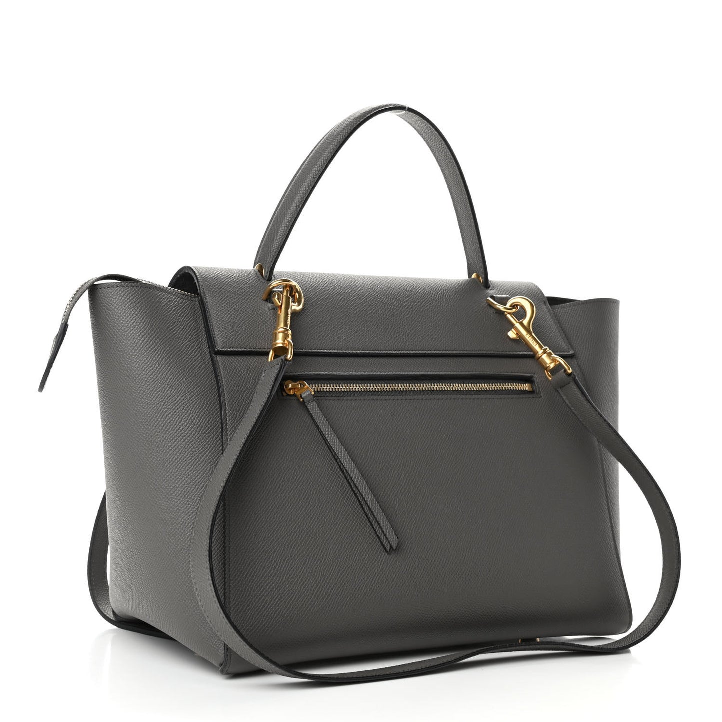 Grained Calfskin Mini Belt Bag Grey