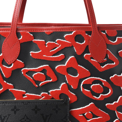 Louis Vuitton X UF Tufted Monogram Neverfull MM Black Red 10 of 10