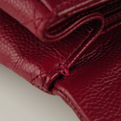 Chanel Caviar Maxi Single Flap Dark Red 9 of 9