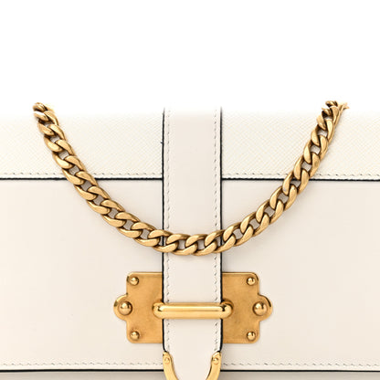 Prada City Calfskin Cahier Clutch With Chain White 7 of 9