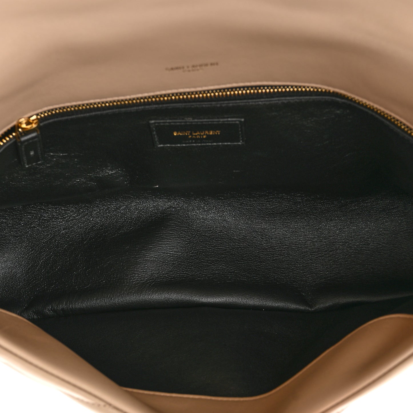 Lambskin Quilted Sade Puffer Envelope Clutch Dark Beige