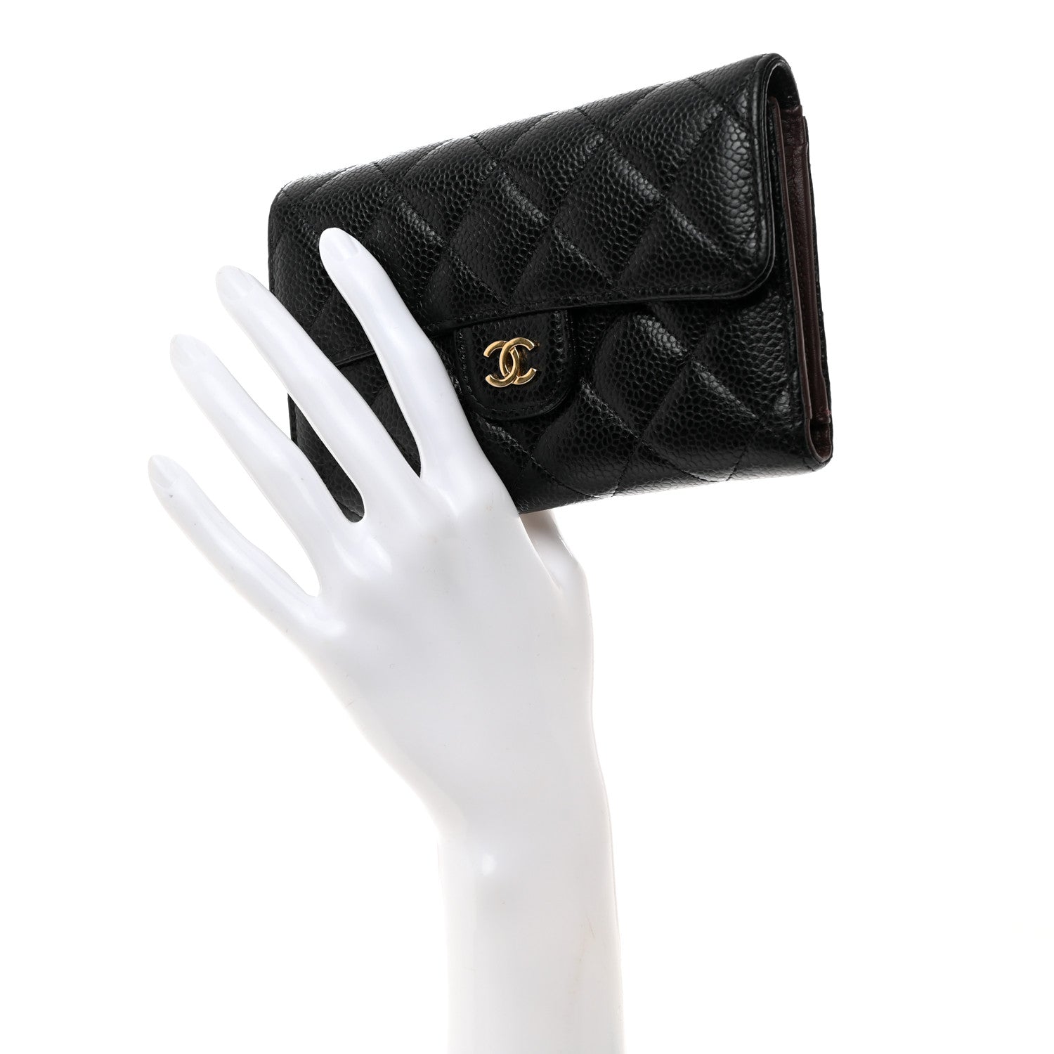 Chanel Caviar Quilted Medium Flap Wallet Black 2 of 8