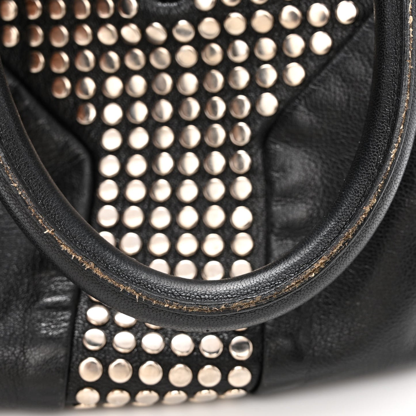 Calfskin Studded Easy Sac Black