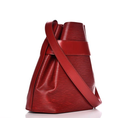 Louis Vuitton Epi Sac D'Epaule Castillan Red 3 of 14
