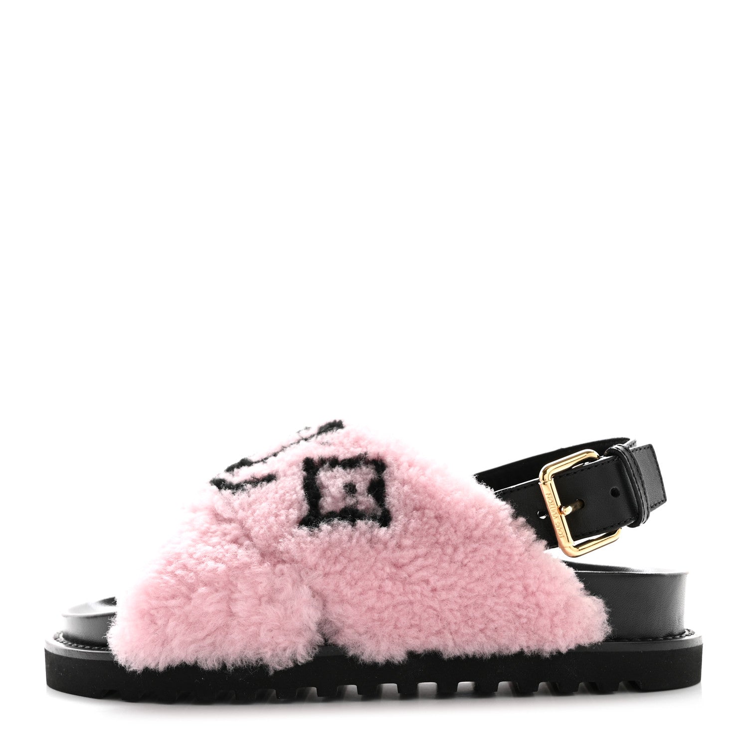 Louis Vuitton Shearling Paseo Sandals 36 Pink 1 of 9