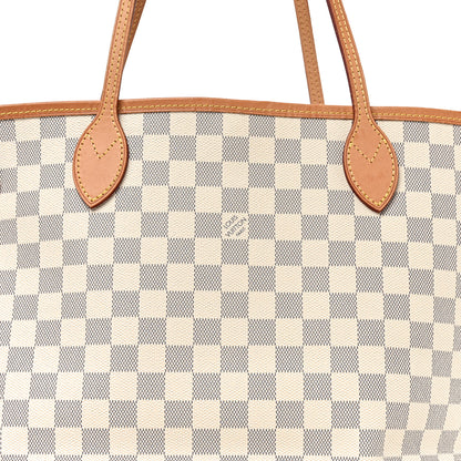 Louis Vuitton Damier Azur Neo Neverfull MM Rose Ballerine 7 of 9