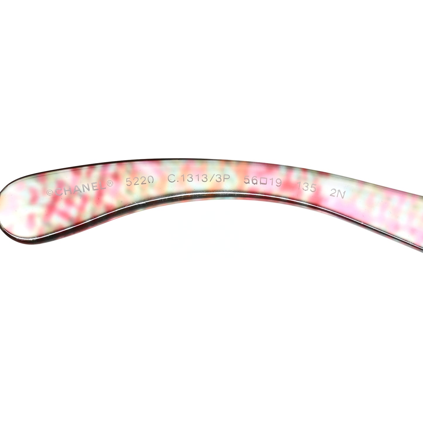 Acetate Multicolor Tweed CC Sunglasses 5220 Pink