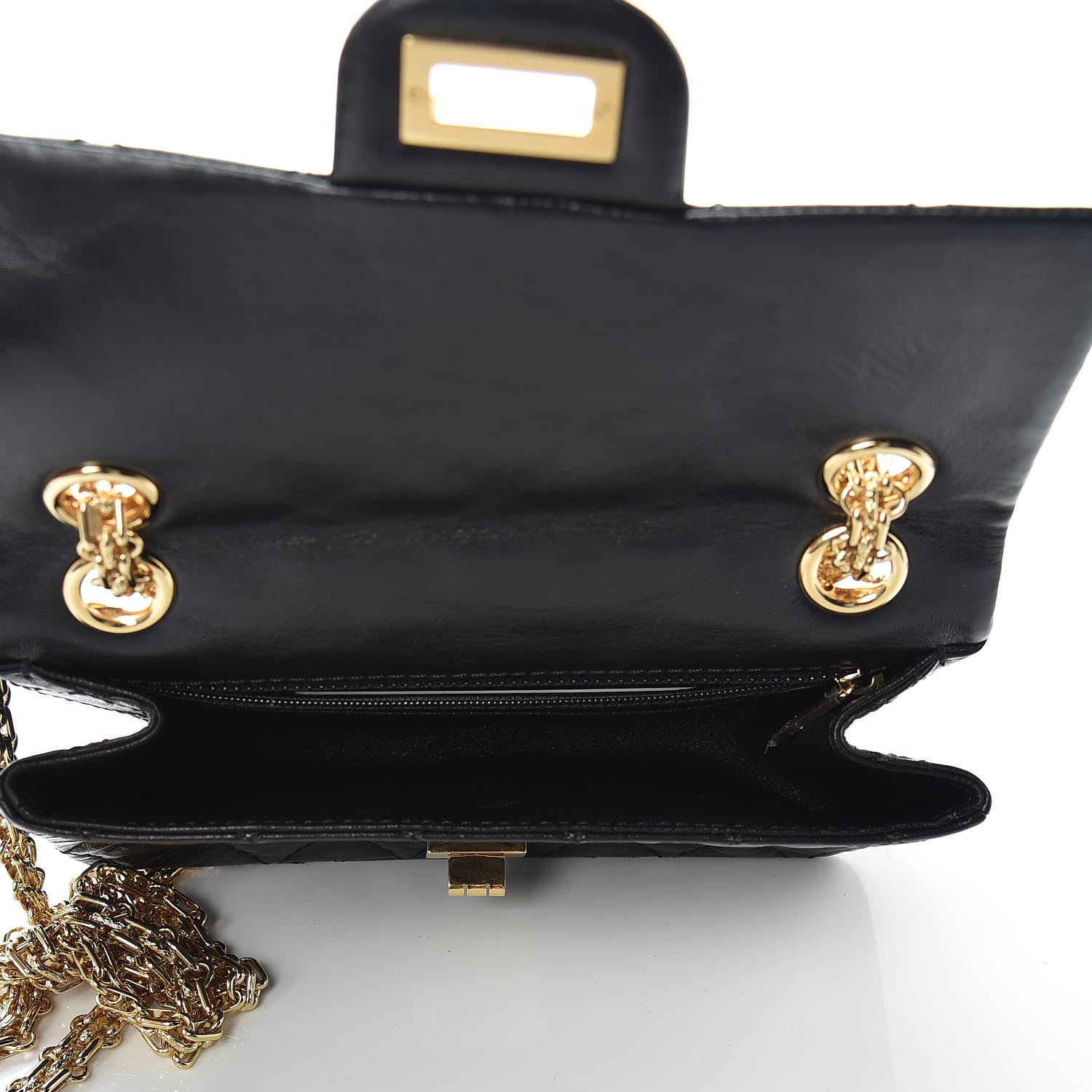 Chanel Aged Calfskin Quilted 2.55 Reissue Mini Flap Black 5 of 12