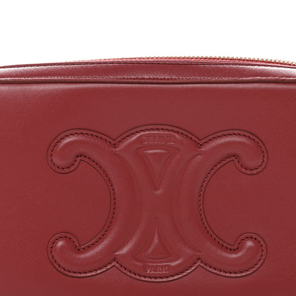 Celine Smooth Calfskin Cuir Triomphe Camera Shoulder Bag Lipstick 9 of 12
