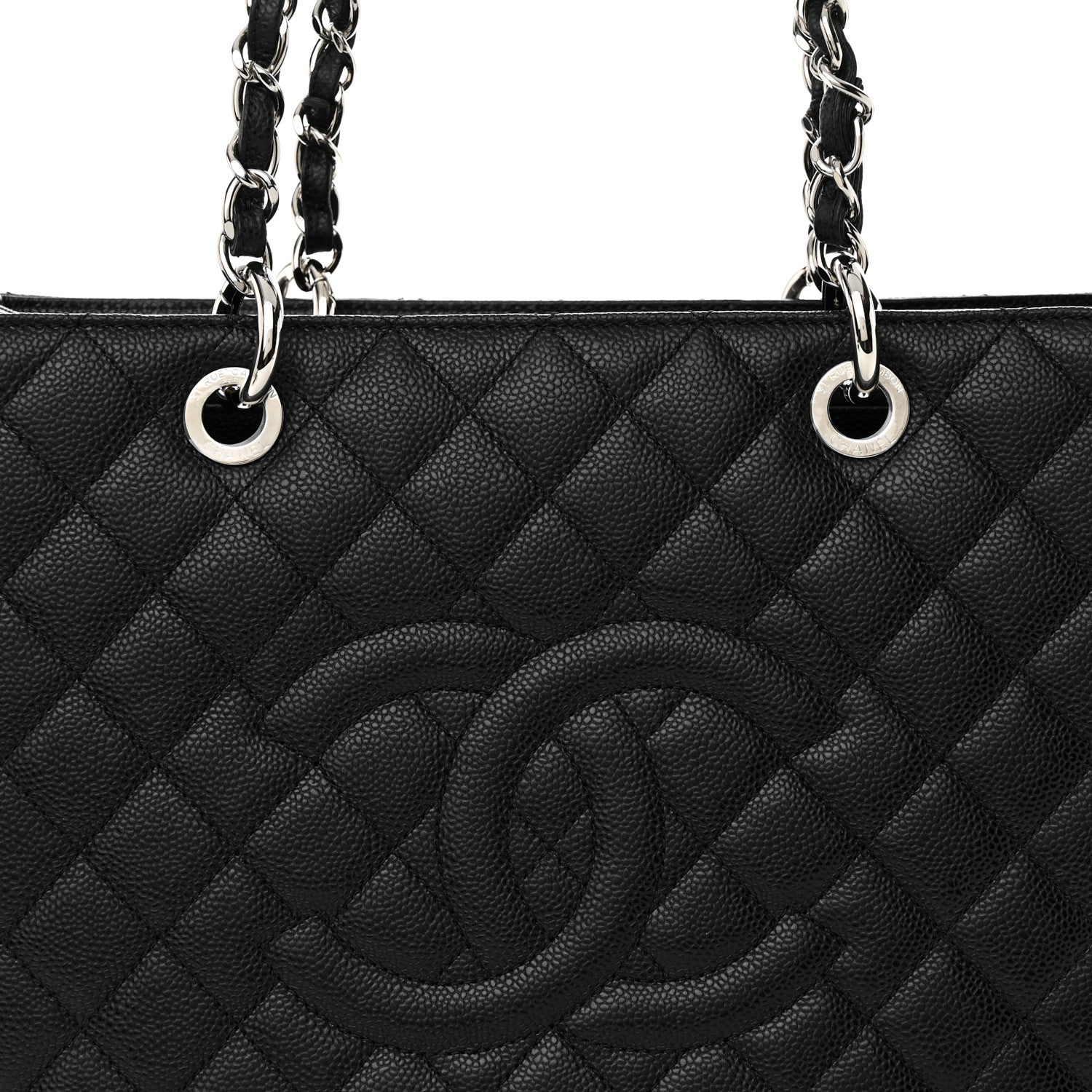 Chanel Caviar Quilted Grand Shopping Tote GST Black 8 of 12