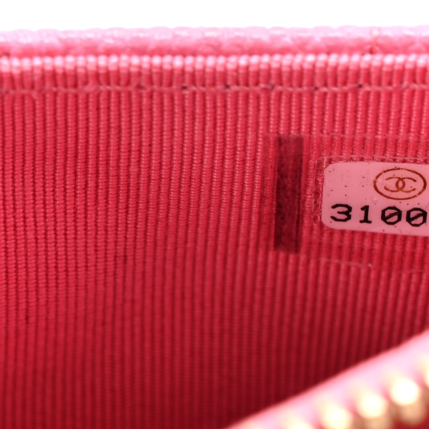 Chanel Caviar Quilted CC Zip Card Holder Pink 7 of 8