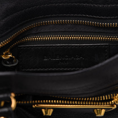 Balenciaga Chevre Gold Metallic Edge Hardware Mini City Black 8 of 9