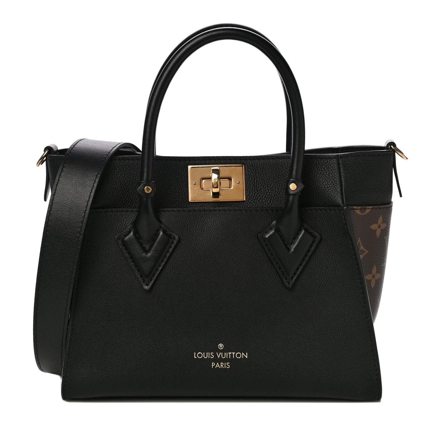 Calfskin Monogram On My Side PM Black