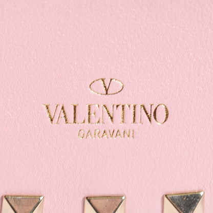 Valentino Garavani Vitello Mini Rockstud Crossbody Saddle Bag Water Rose 6 of 8