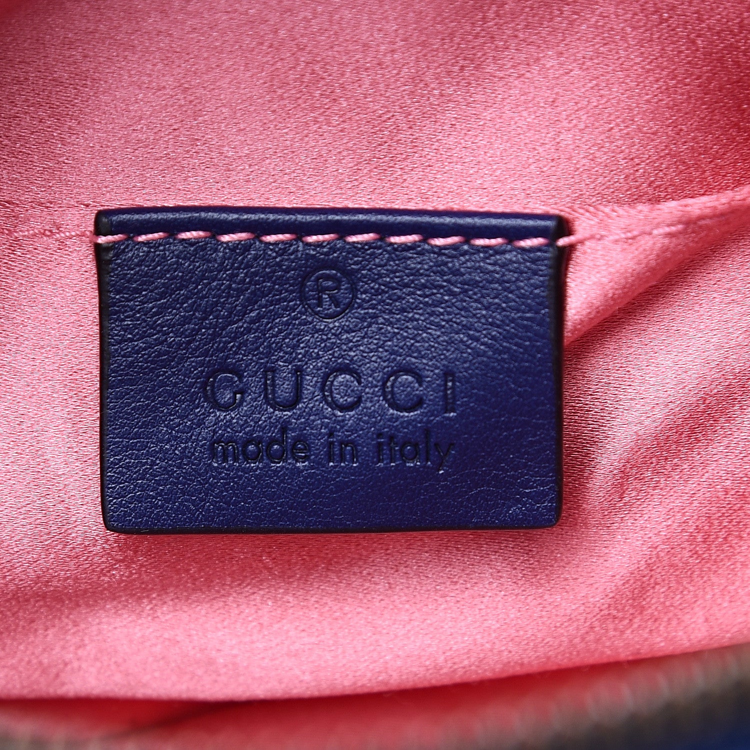 Gucci Velvet Matelasse GG Marmont Belt Bag 85 34 Cobalt Blue 5 of 10