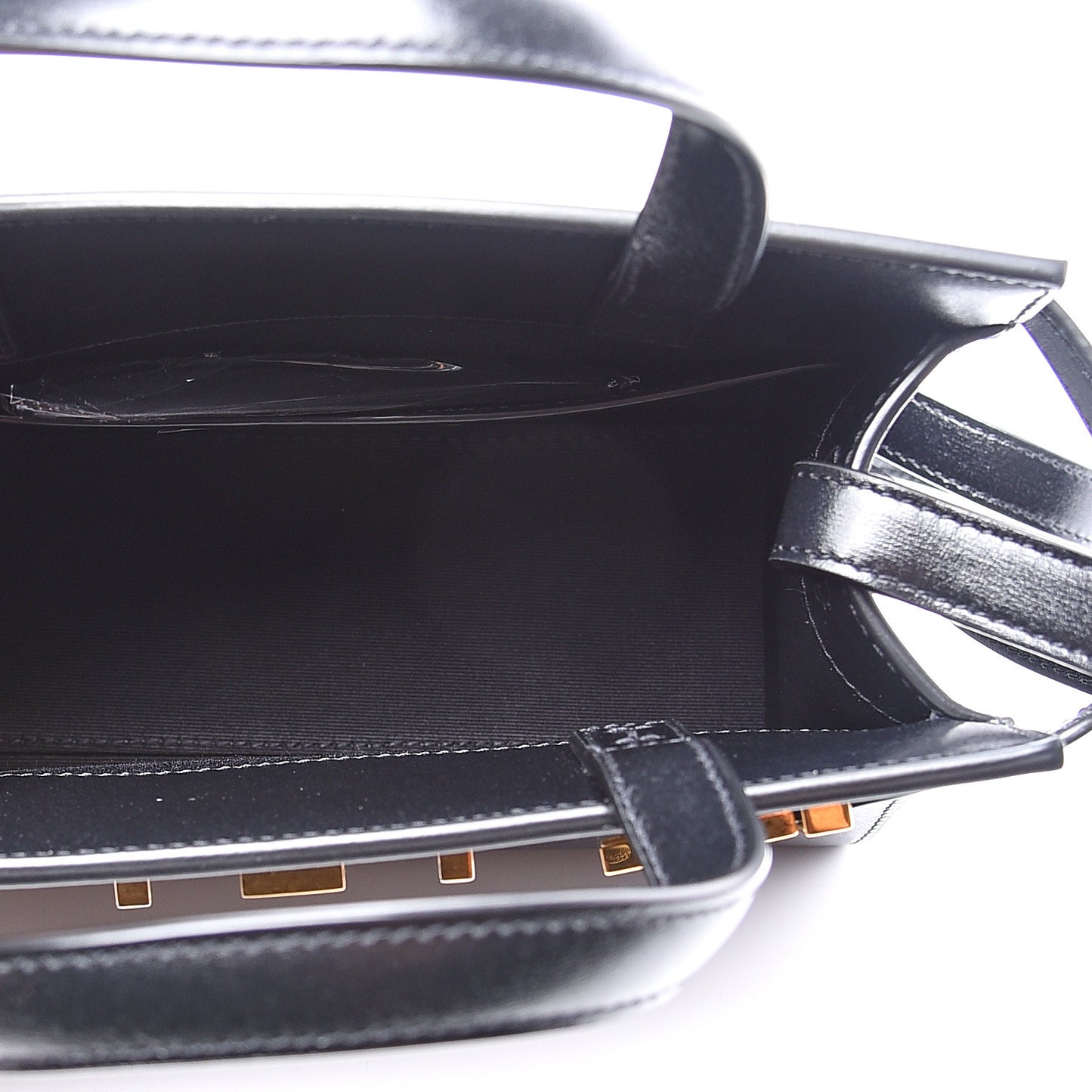 Smooth Calfskin Manhattan Nano Shopper Tote Black