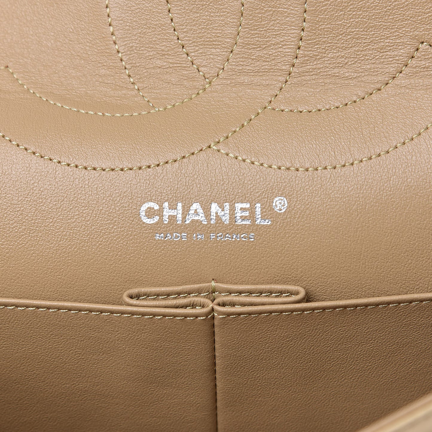 Metallic Aged Calfskin Quilted 2.55 Reissue 227 Flap Gold