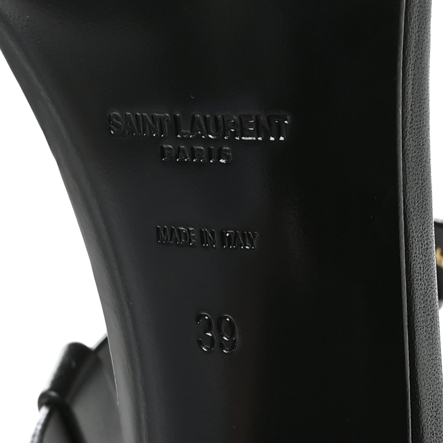 Calfskin Cassandra Sandals 39 Black