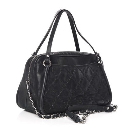 Chanel Iridescent Calfskin Quilted Relax CC Camera Case Black 4 of 16