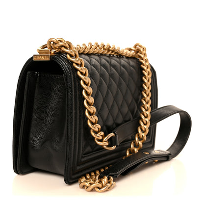 Chanel Caviar Quilted Medium Boy Flap Black 2 of 9