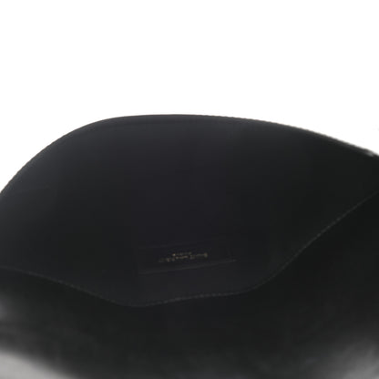 Saint Laurent Smooth Shiny Calfskin Monogram Uptown Pouch Black 5 of 7