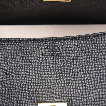 Chloe Grained Calfskin Lambskin Bi-Color Drew Shoulder Bag Black Powder Beige 6 of 10
