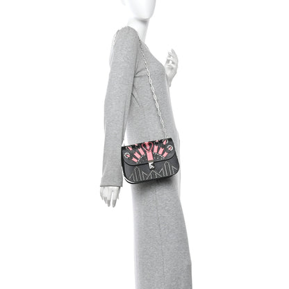 Valentino Garavani Vitello Loveblade Embellished Chain Flap Bag Black Multicolor 2 of 10