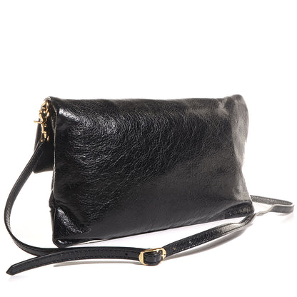 Balenciaga Agneau Giant 12 Gold Hardware Envelope Strap Clutch Black 3 of 10