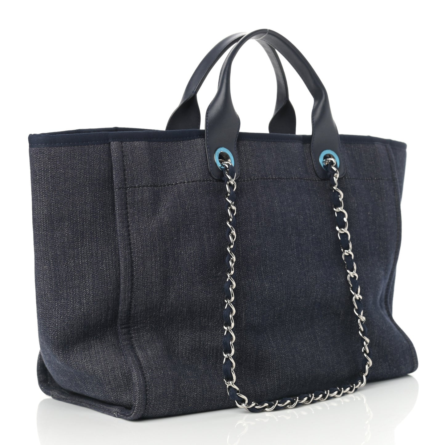 Denim Medium Deauville Tote Dark Blue