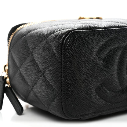 Chanel Caviar Quilted Sweetheart Vanity Case Black 10 of 12