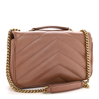 Saint Laurent Lambskin Chevron Quilted Small Loulou Hortensia 4 of 14