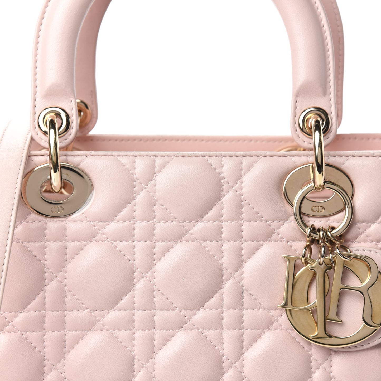 Lambskin Cannage Medium Lady Dior Light Pink