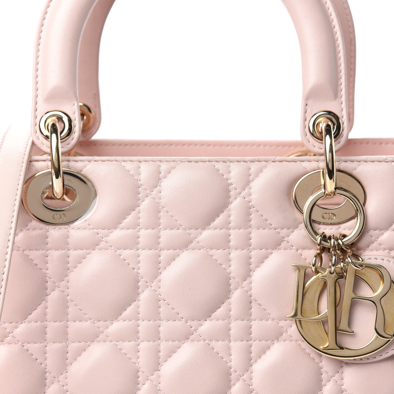 Christian Dior Lambskin Cannage Medium Lady Dior Light Pink 12 of 12