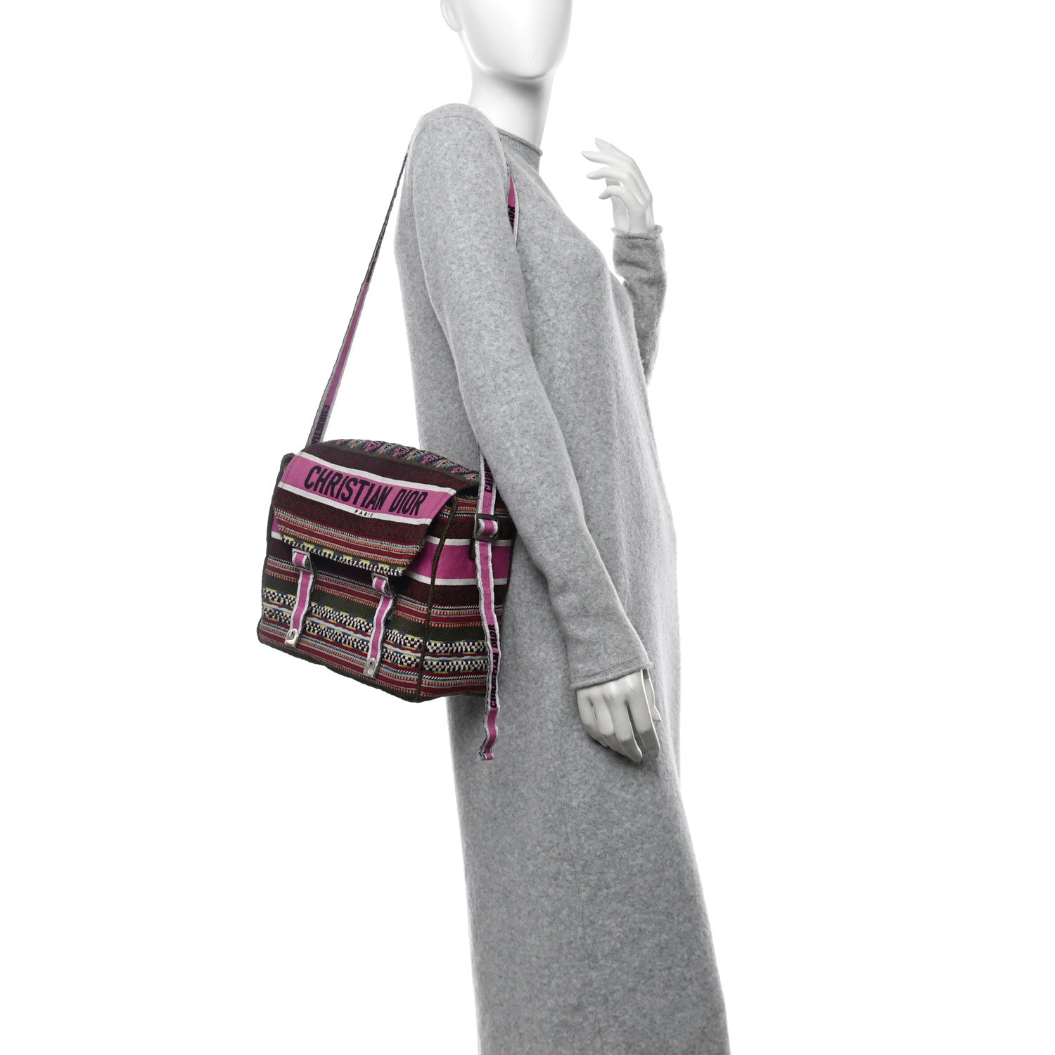 Christian Dior Canvas Embroidered Diorcamp Messenger Vert Multicolor 2 of 12