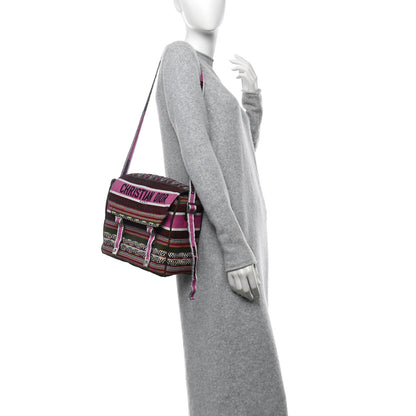 Christian Dior Canvas Embroidered Diorcamp Messenger Vert Multicolor 2 of 12