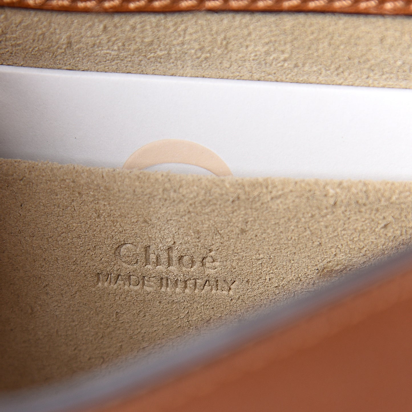 Calfskin Suede Small Nile Bracelet Bag Caramel