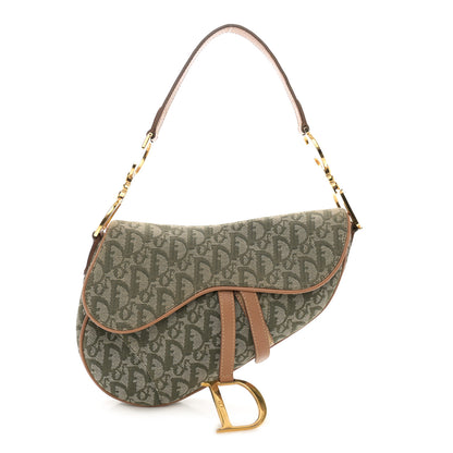 Christian Dior Monogram Saddle Bag Green 1 of 12