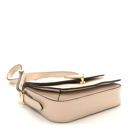 Prada Box Calfskin Triangle Embleme Flap Shoulder Bag Sabbia 4 of 9