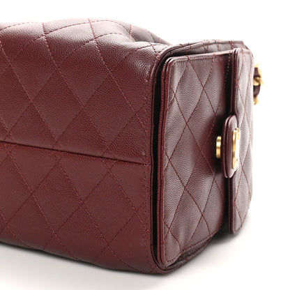 Chanel Caviar Quilted Small Chanel 25 Handbag Burgundy 10 of 10