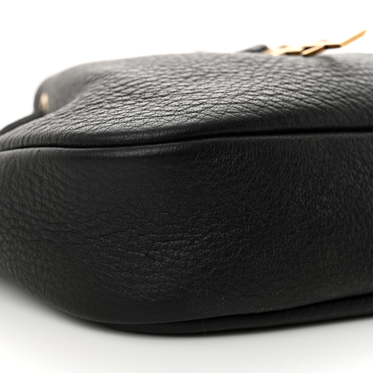 Saint Laurent Grained Calfskin Paris VII Mini Flat Hobo Black 9 of 11
