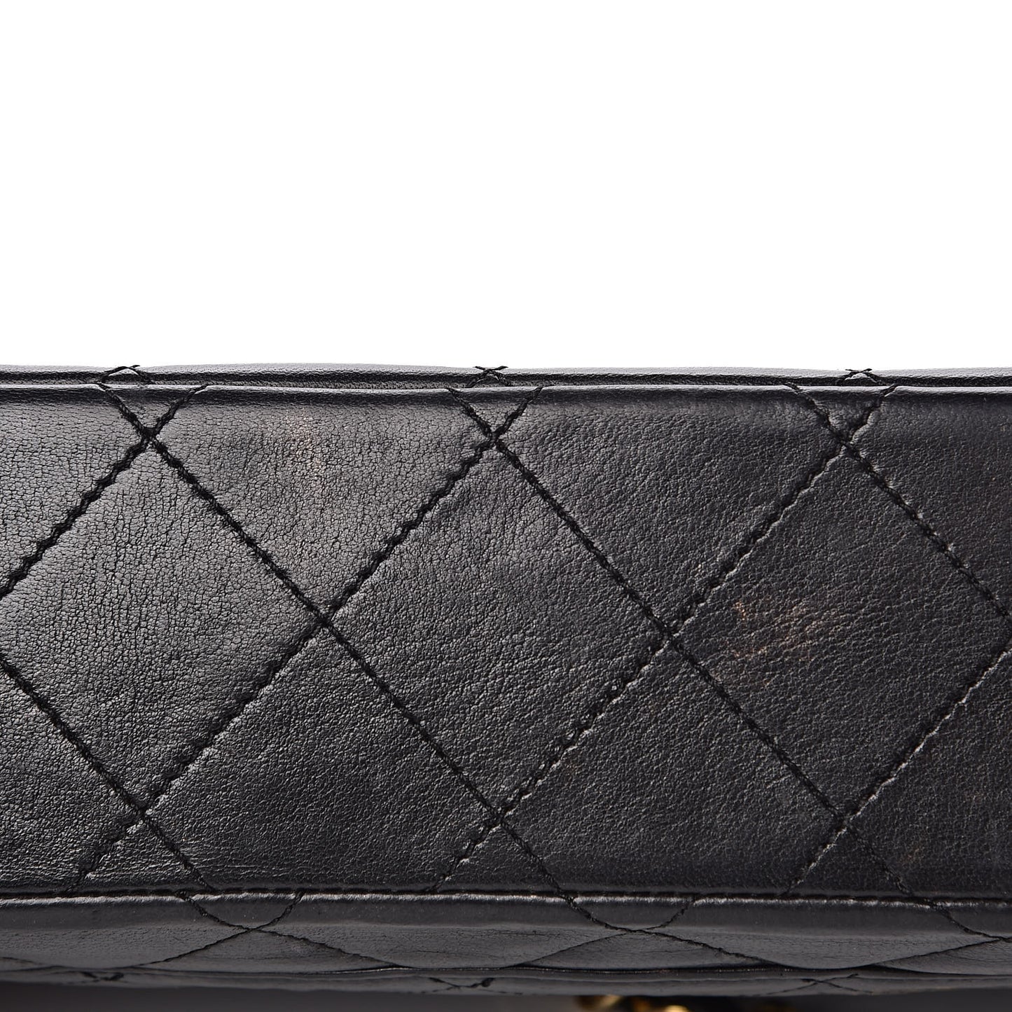 Lambskin Quilted Medium Double Flap Bag Black