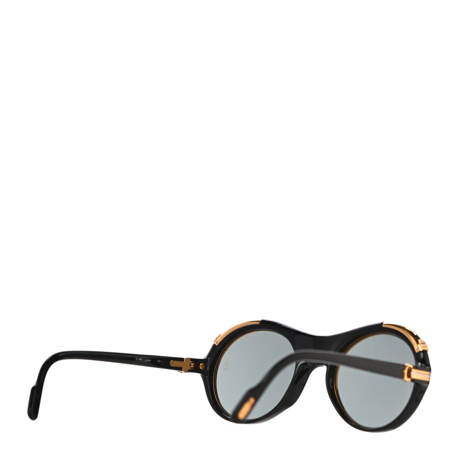 Cartier Vintage Diabolo Sunglasses 130 Black Gold 3 of 10