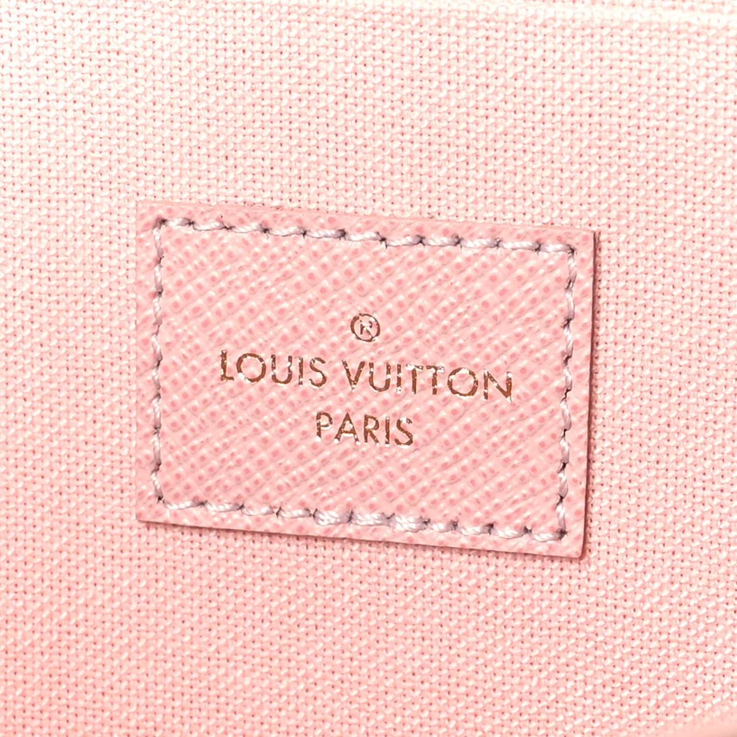Damier Azur Pochette Felicie Chain Wallet Rose Ballerine