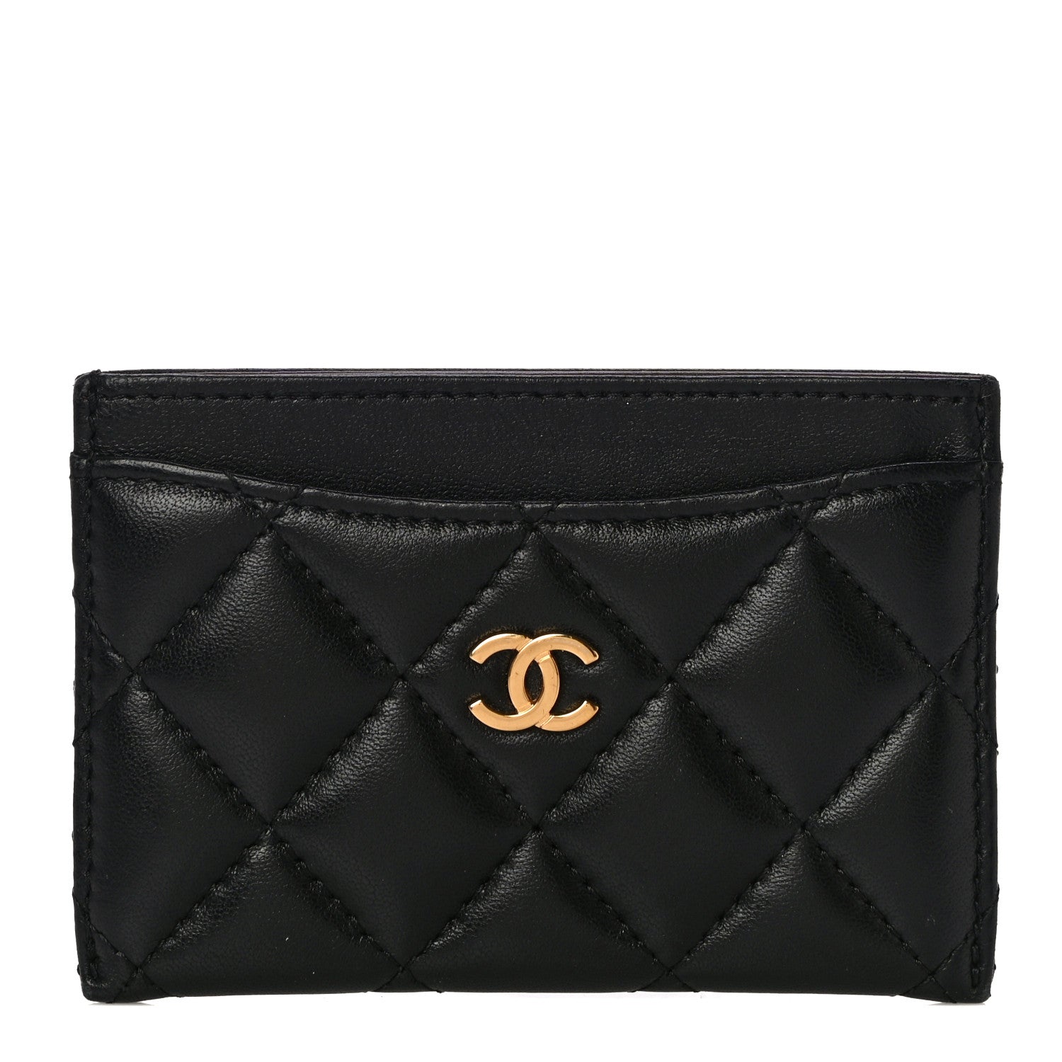 Chanel Lambskin Quilted Card Holder Black 1 of 11