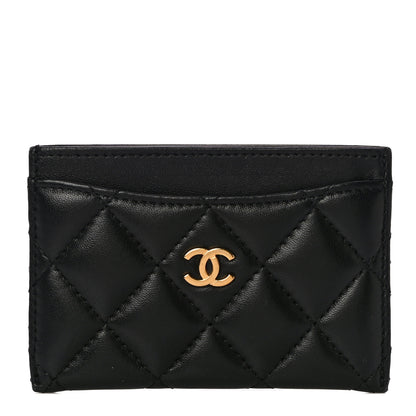 Chanel Lambskin Quilted Card Holder Black 1 of 11
