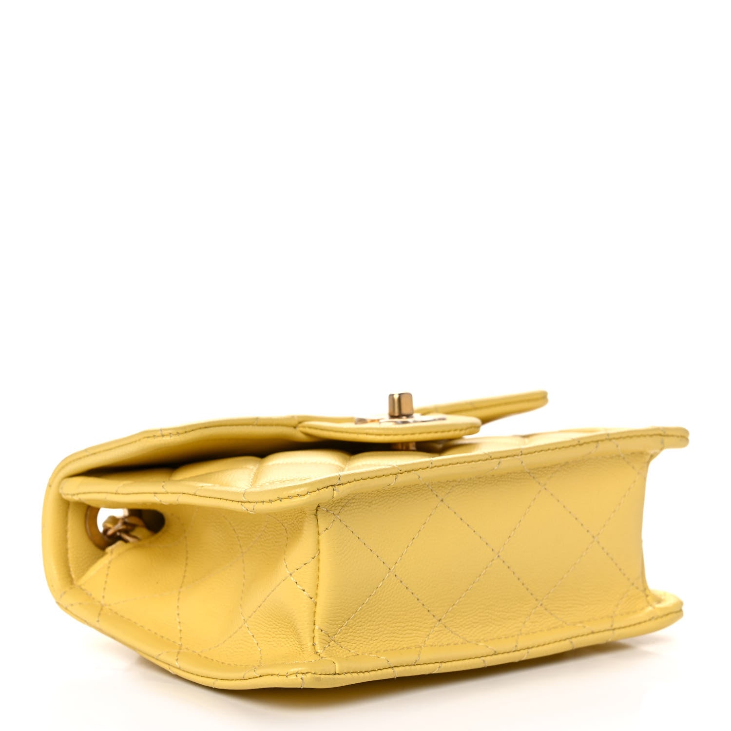 Chanel Caviar Quilted Mini Sweet Classic Flap Yellow 4 of 11